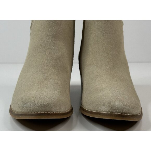 Paul Green Vienna Beige Suede Ankle Boots Womens US 10 UK 7.5 Booties Cutout New - Picture 3 of 11